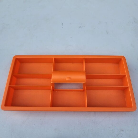 NEW Drawer Organizer Craft Divider with Handle Orange Divided Caddy Arts Crafts - Picture 2 of 8